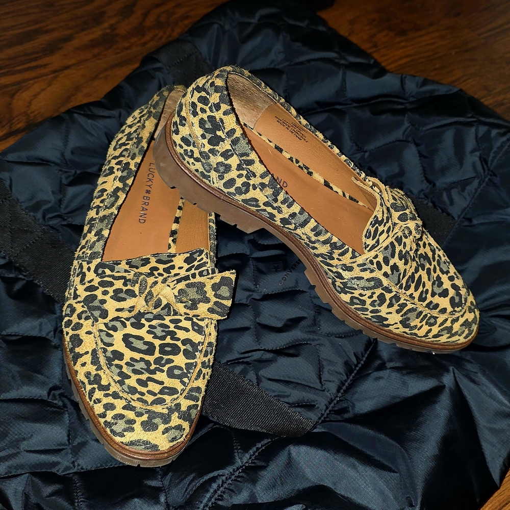 SOLD* Lucky Brand Brown and Black Leopard Flats